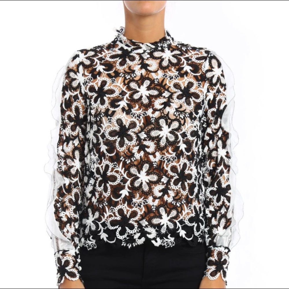 Stunning Self Portrait blouse. Size 8.Final price drop! Firm price please!